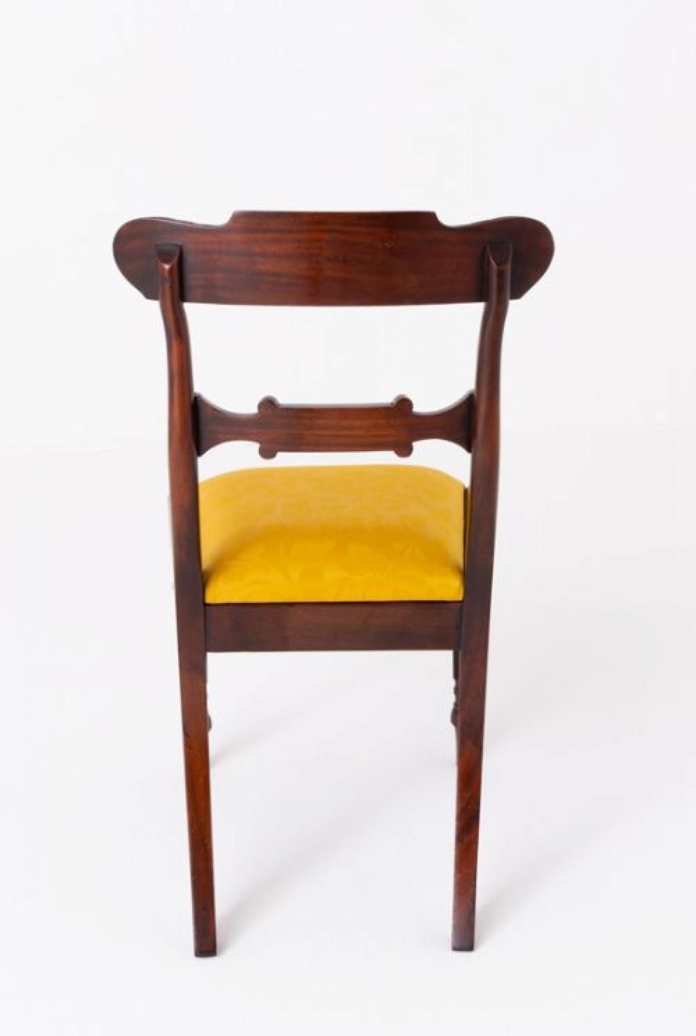 William IV.-Esszimmerstühle, 10er-Set, Mahagoni-Revival im Angebot 4