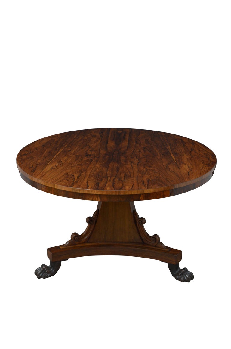 William IV Dining Table Centre Table in Rosewood at 1stDibs