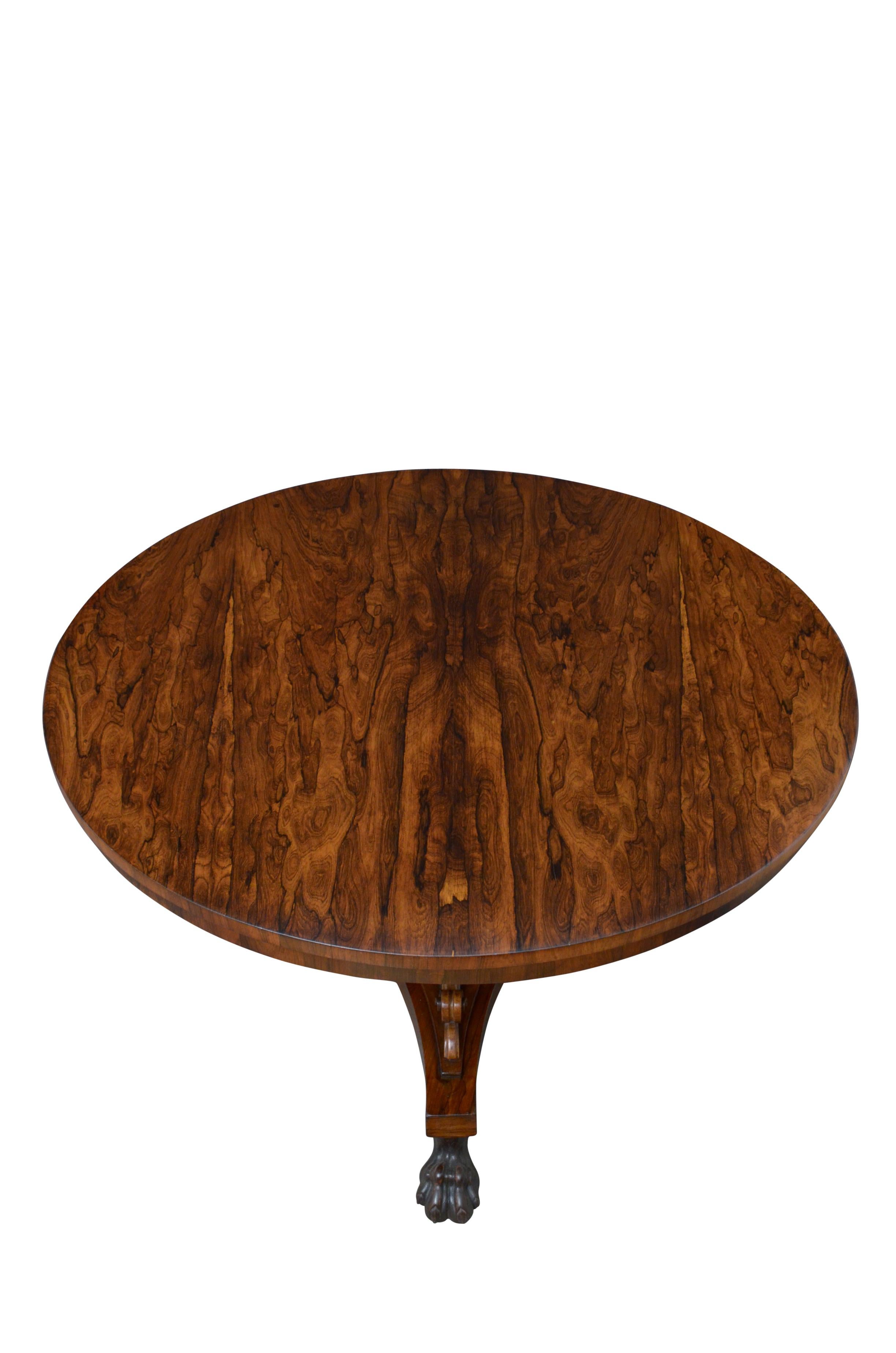 English William IV Dining Table Centre Table in Rosewood