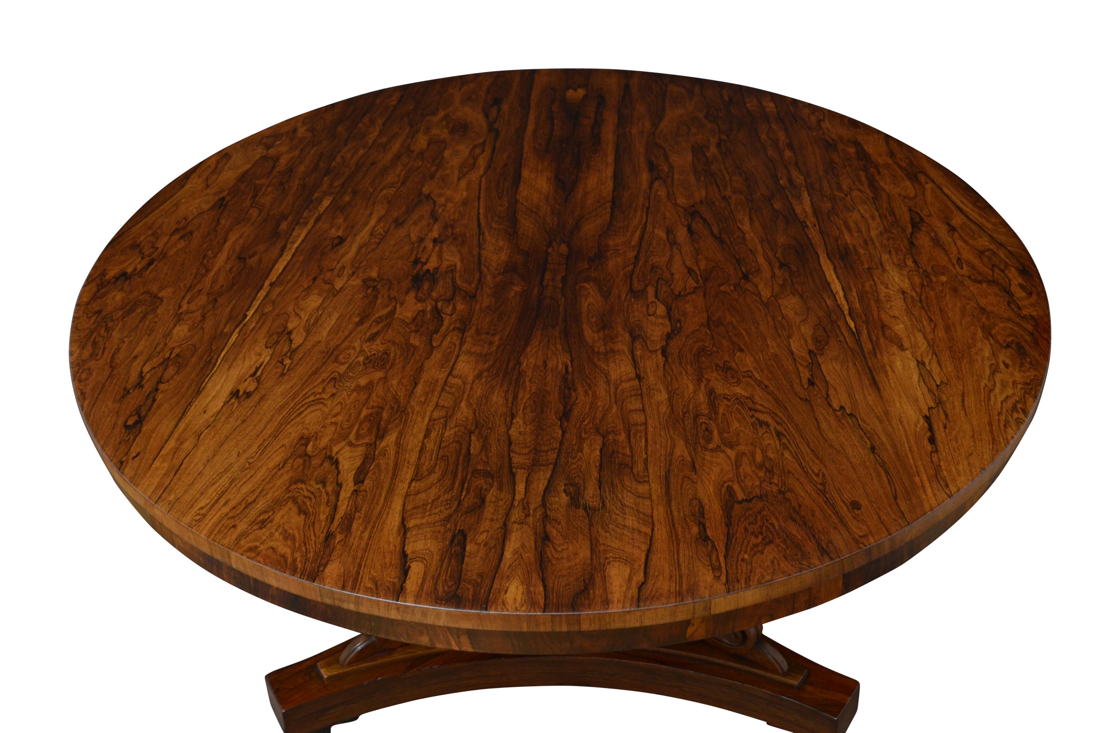 William IV Dining Table Centre Table in Rosewood In Good Condition In Whaley Bridge, GB