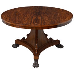 William IV Dining Table Centre Table in Rosewood