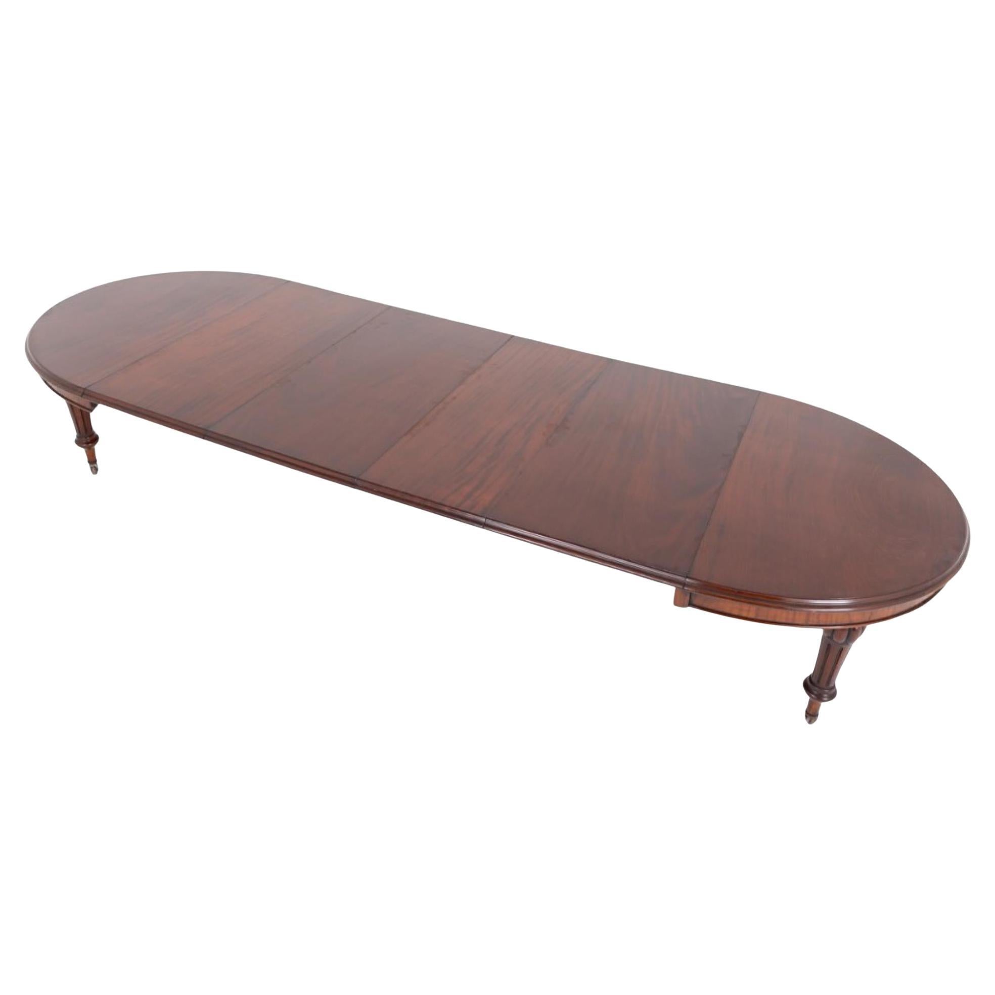 William IV Mesa de Comedor Extensible Caoba 1830 16 Plazas