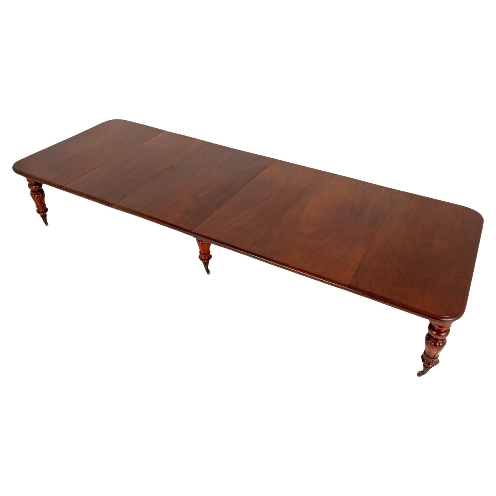 William IV Dining Table Extending Mahogany 19th Century For Sale