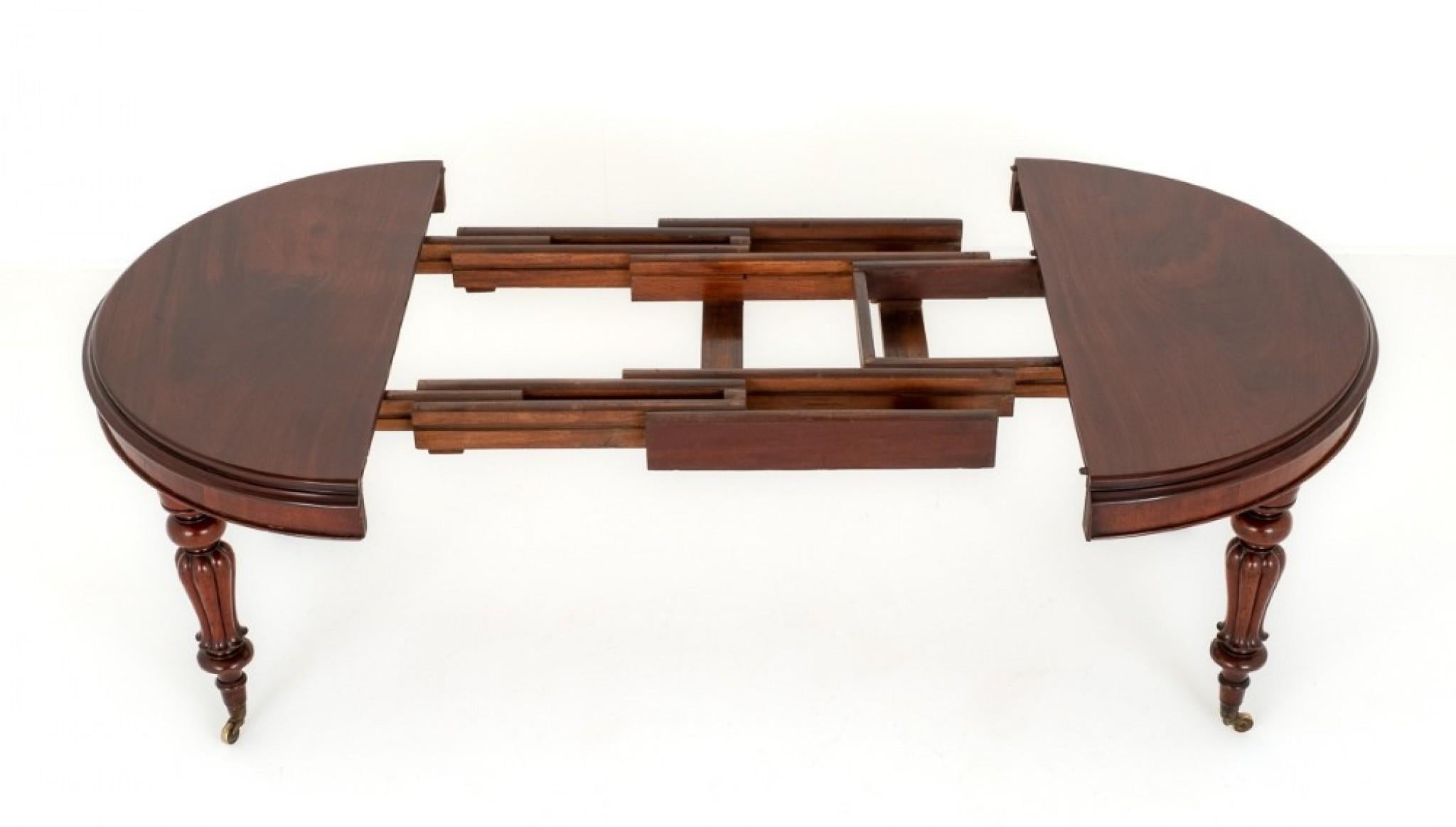 William IV Dining Table Extending Mahogany In Good Condition For Sale In Potters Bar, GB