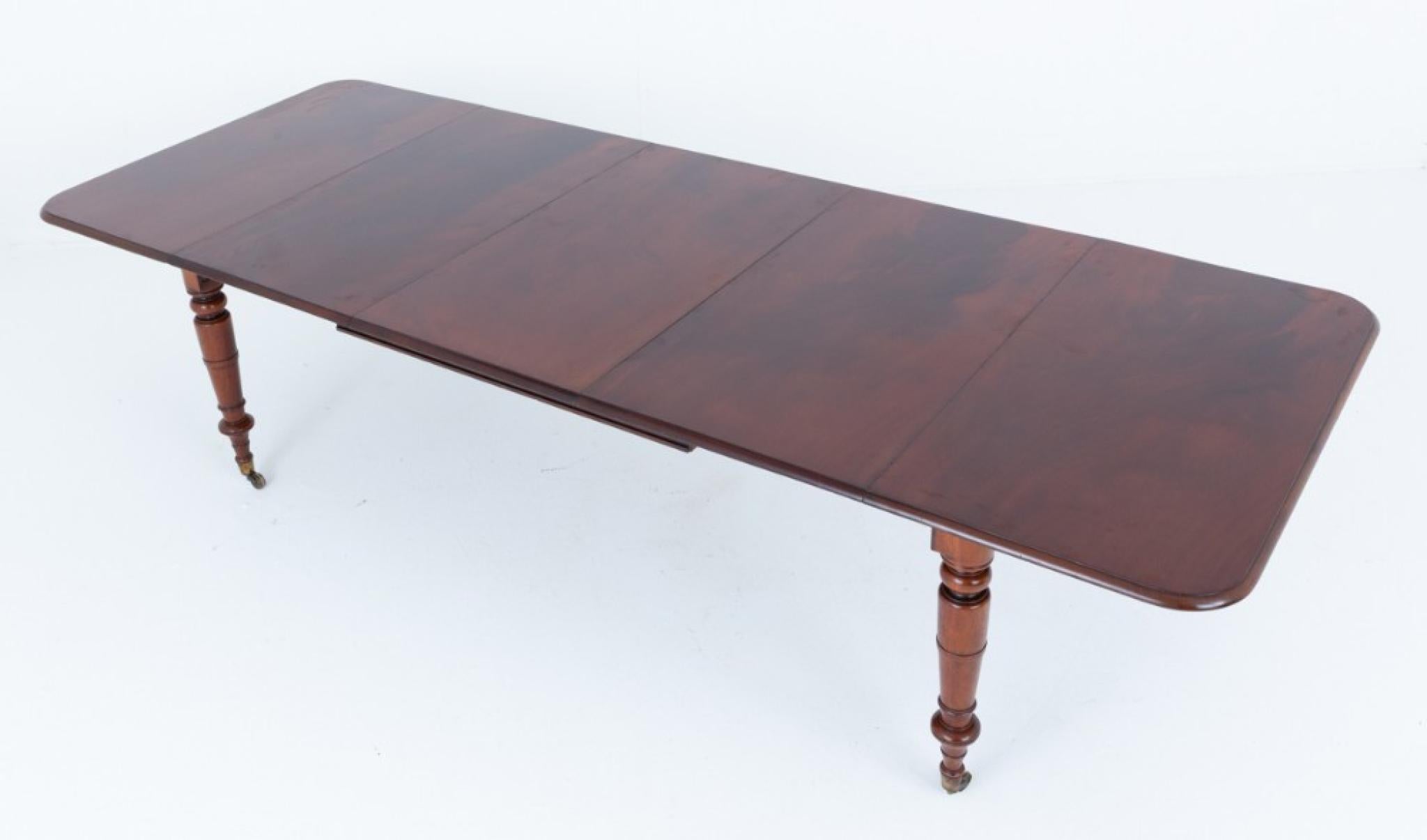 Late 20th Century William IV Dining Table Mahogany Extending 14 Seater 19th C For Sale