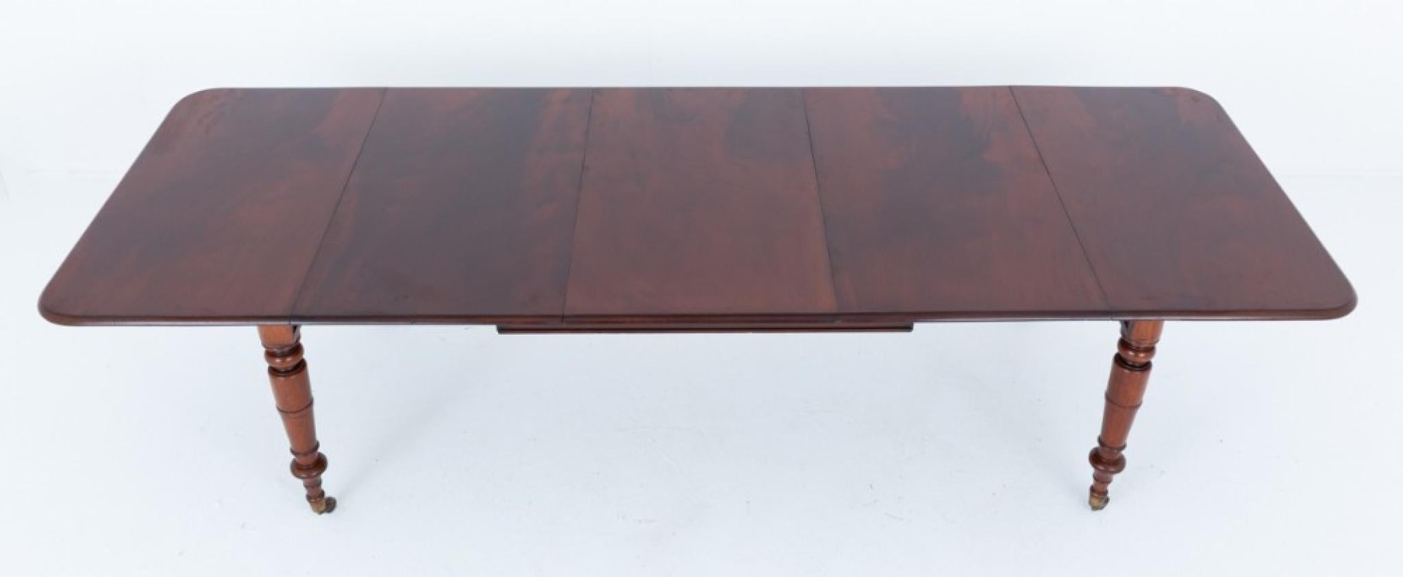 William IV Dining Table Mahogany Extending 14 Seater 19th C For Sale 1