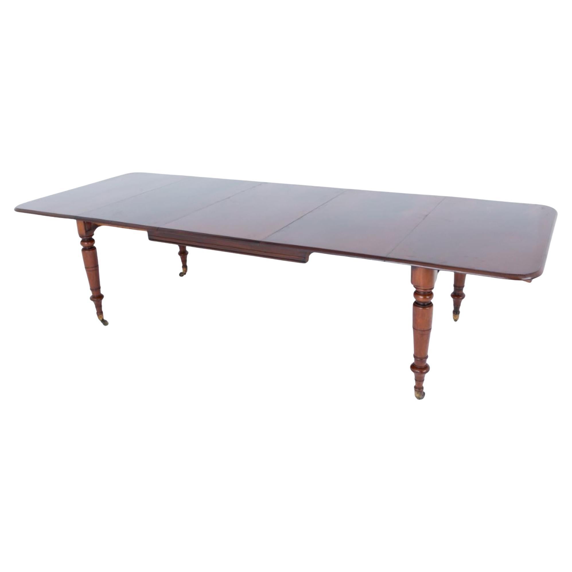 William IV Dining Table Mahogany Extending 14 Seater 19th C For Sale