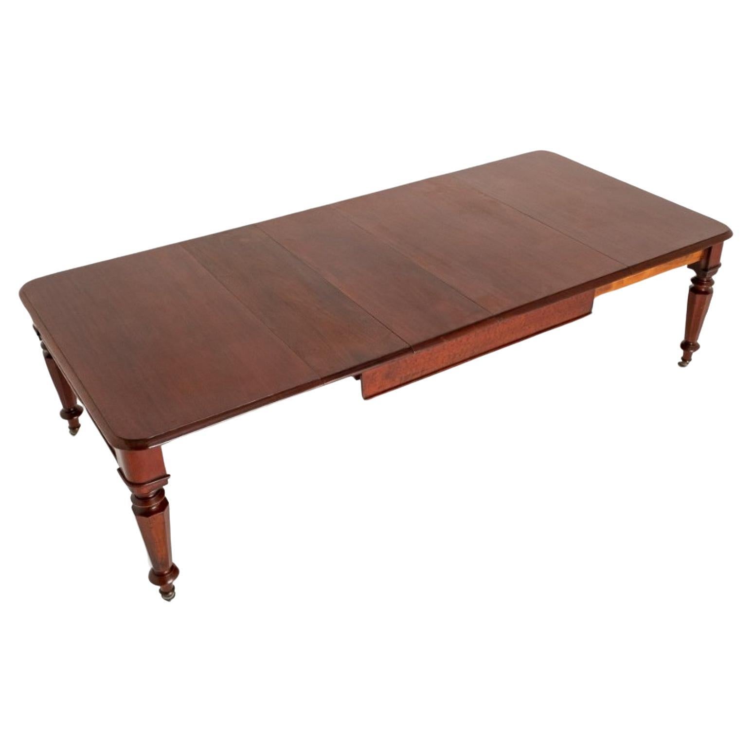 William IV Dining Table Mahogany Extending For Sale
