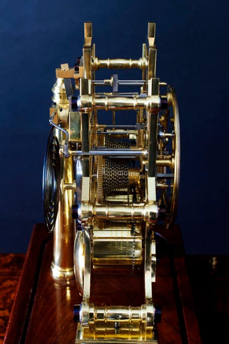 William IV. Double Fusee Skelett-Uhr von A. Stewart, London im Zustand „Gut“ im Angebot in Norwich, GB