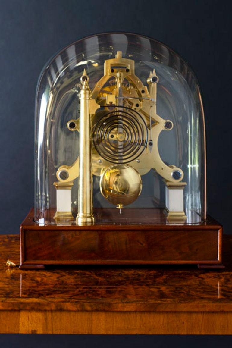 William IV. Double Fusee Skelett-Uhr von A. Stewart, London (Mittleres 19. Jahrhundert) im Angebot