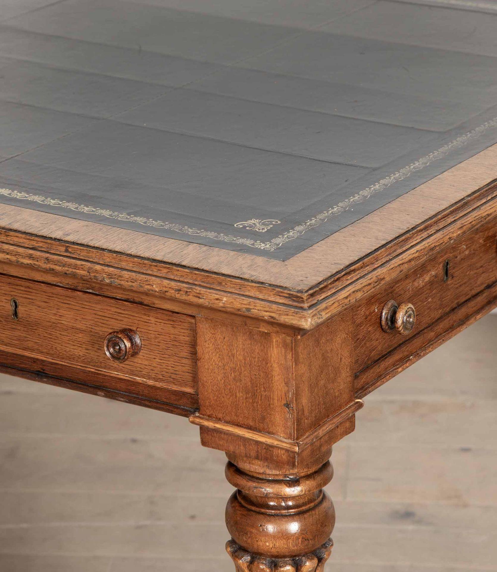 18th Century William IV Double Sided Oak Library Table