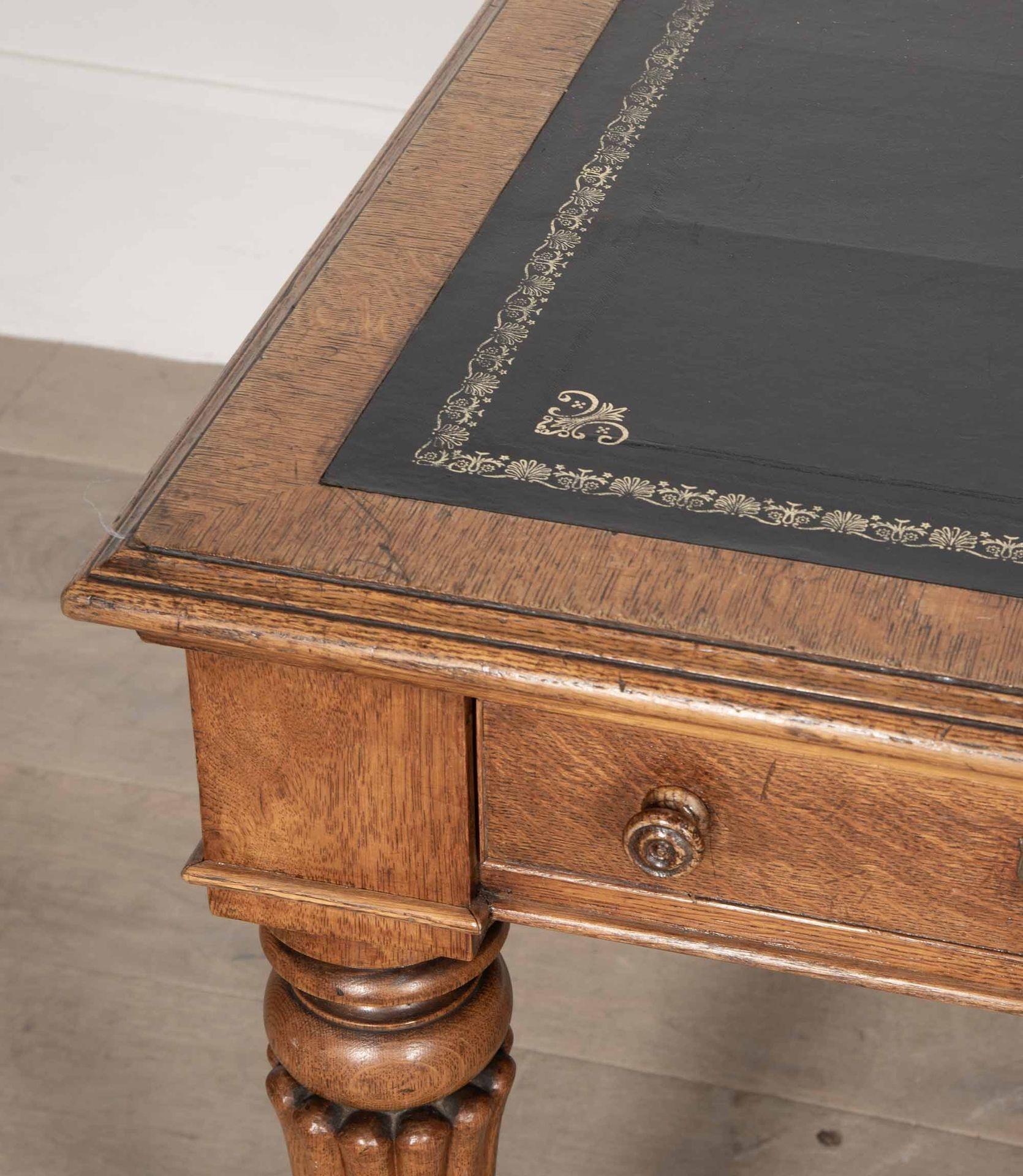 William IV Double Sided Oak Library Table 1