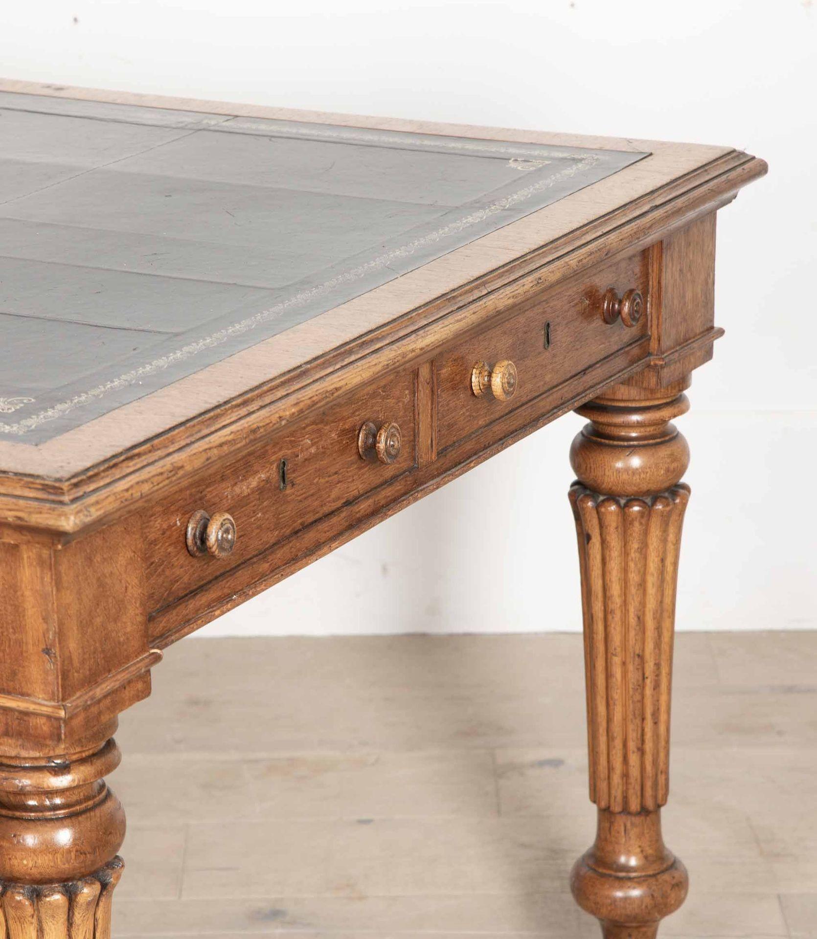 William IV Double Sided Oak Library Table 3