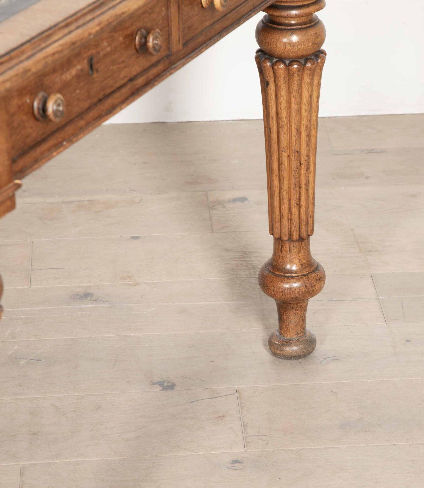 William IV Double Sided Oak Library Table 4
