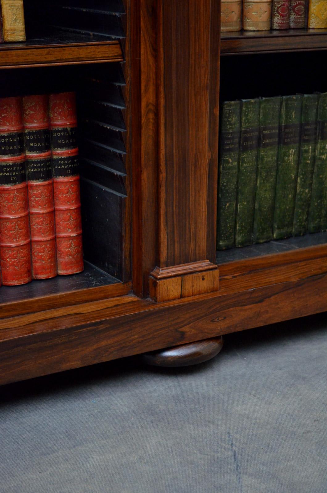 William IV Dwarf Bookcase in Rosewood by J. Kendell & Co 6