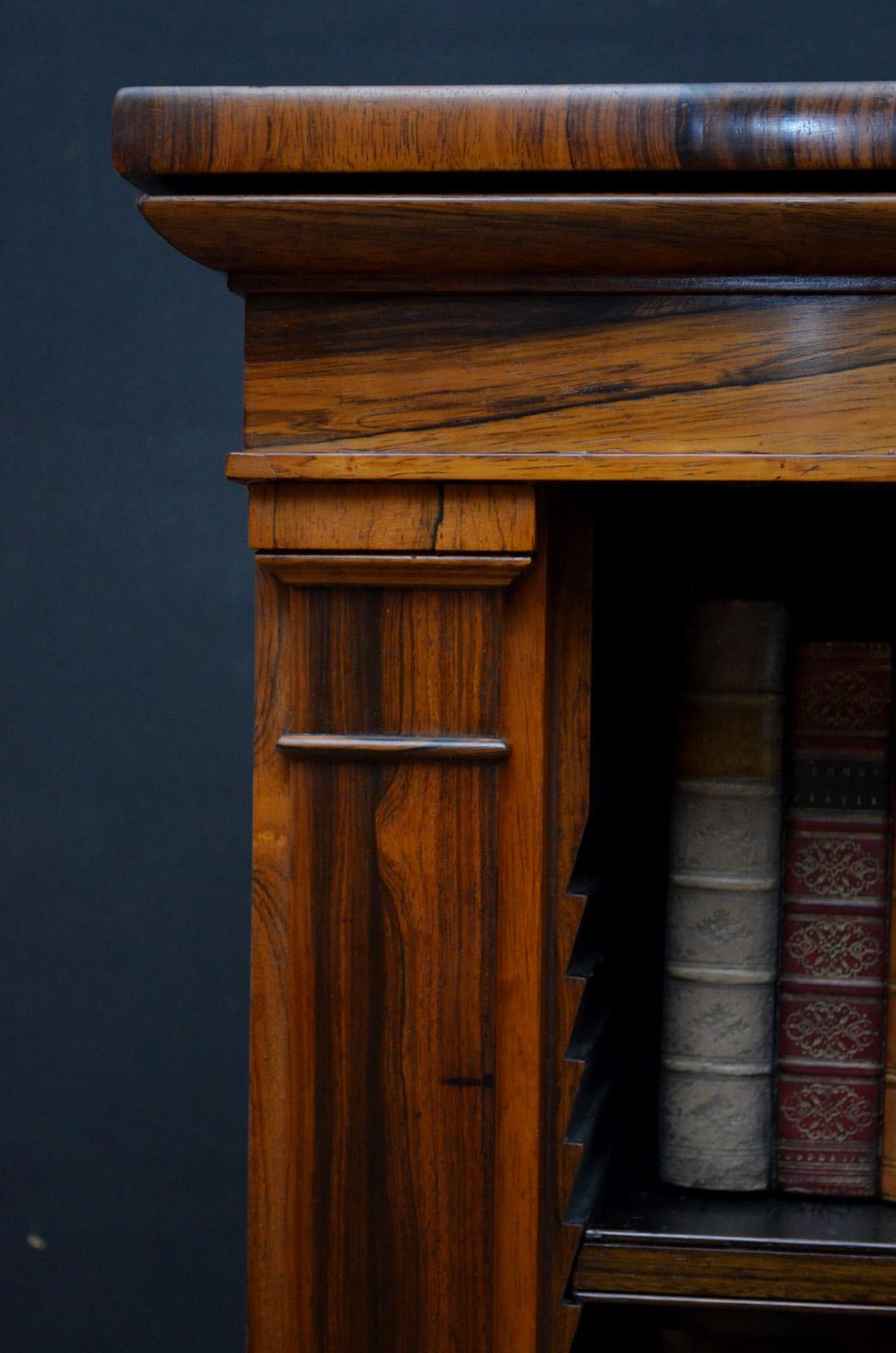 William IV Dwarf Bookcase in Rosewood by J. Kendell & Co 1