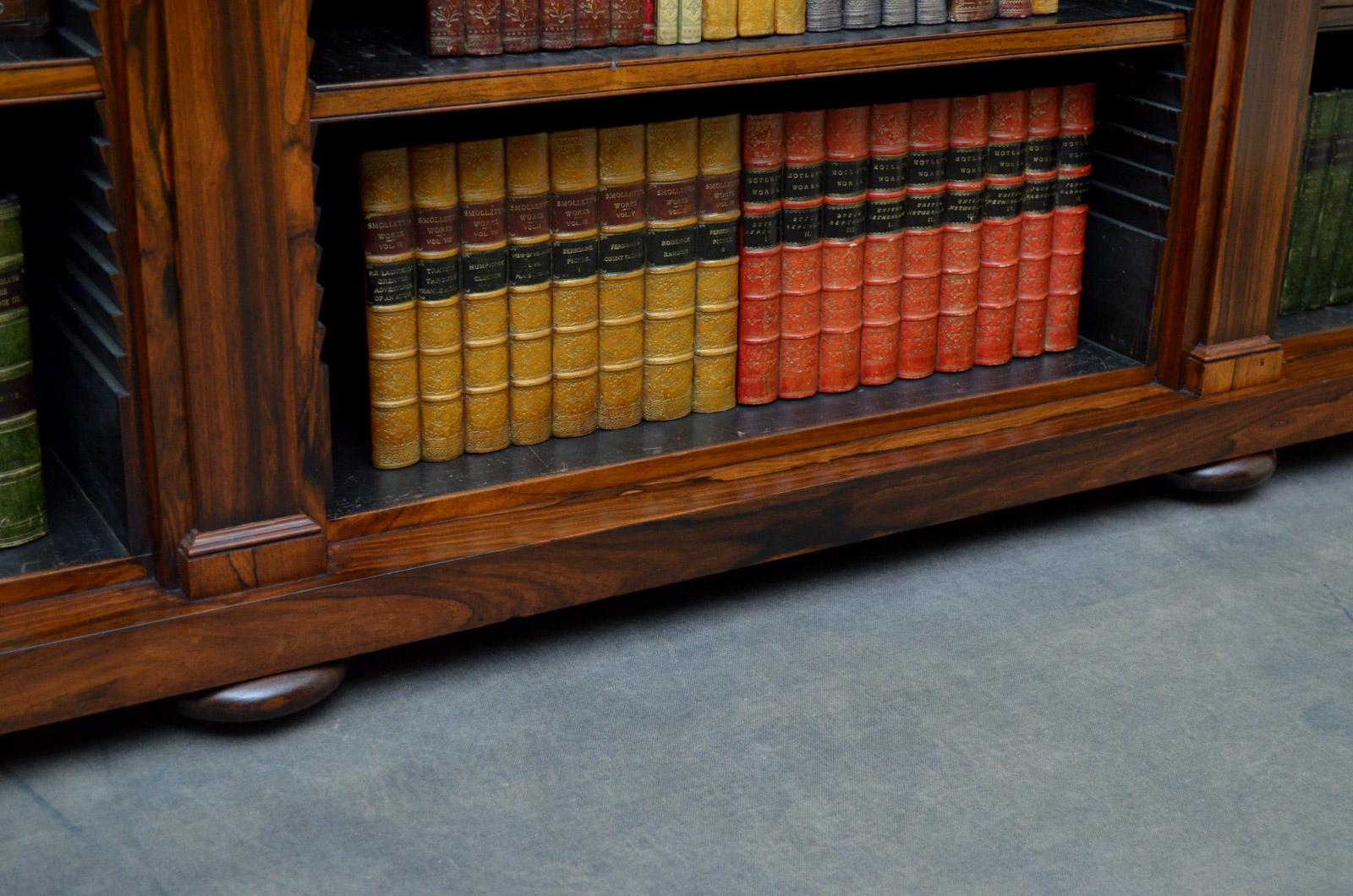 William IV Dwarf Bookcase in Rosewood by J. Kendell & Co 4