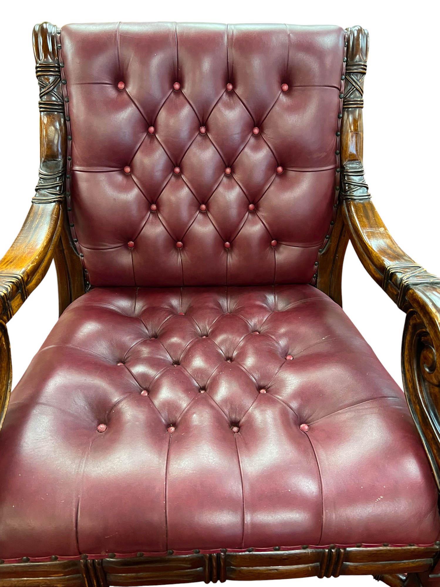 William IV / Sillón victoriano de estilo Chesterfield, mediados del siglo XIX en venta 3