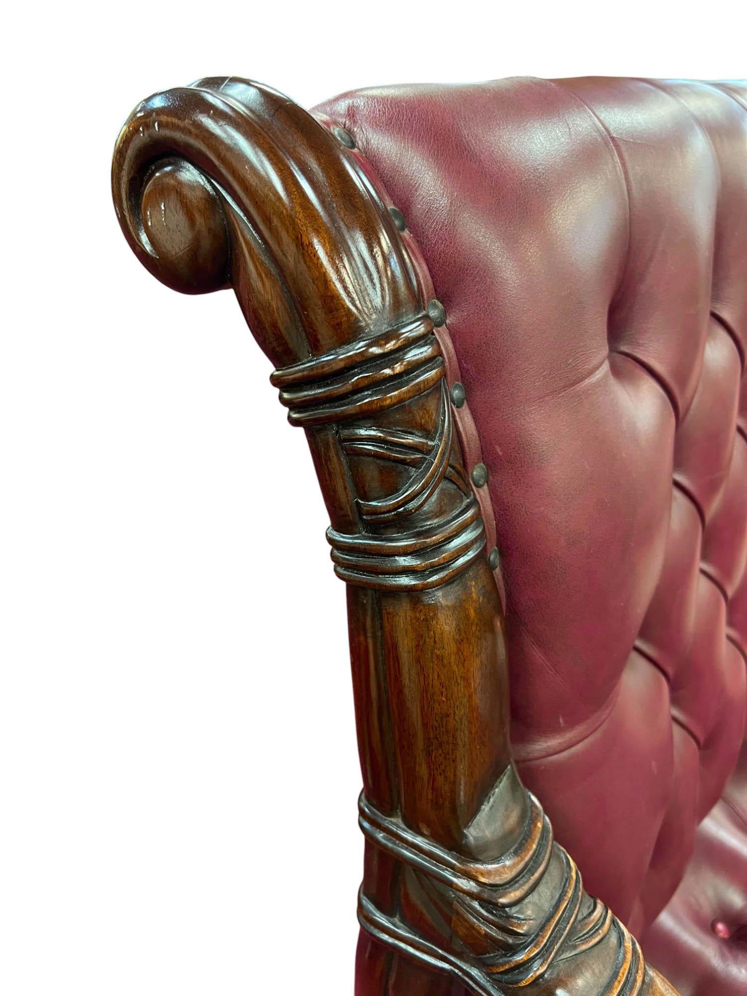 William IV / Sillón victoriano de estilo Chesterfield, mediados del siglo XIX en venta 4