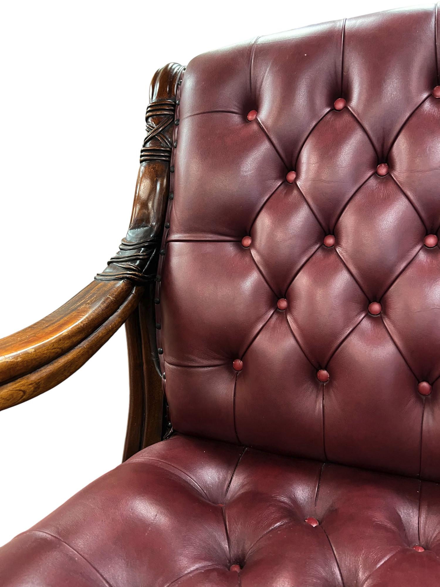 William IV / Sillón victoriano de estilo Chesterfield, mediados del siglo XIX en venta 5