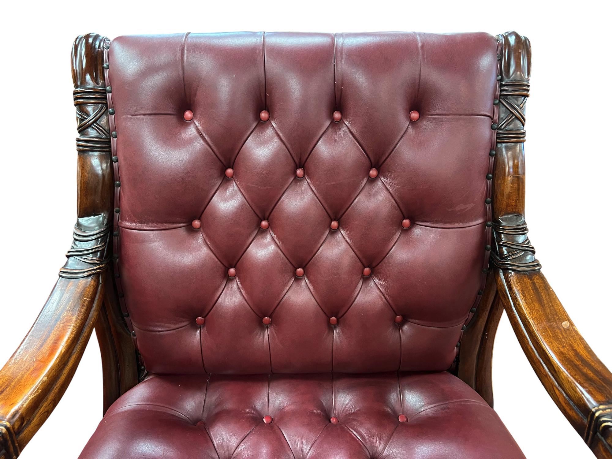William IV / Sillón victoriano de estilo Chesterfield, mediados del siglo XIX en venta 6