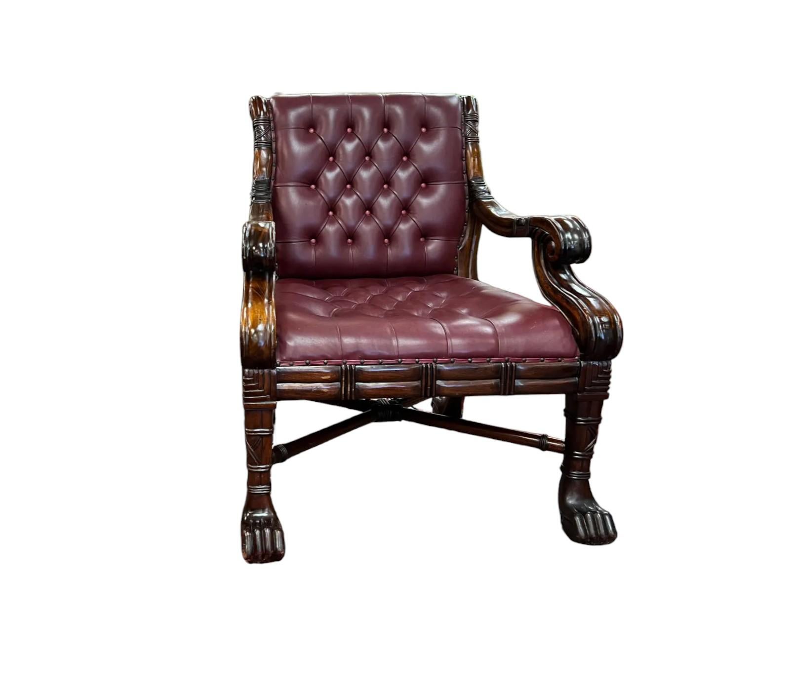 William IV / Sillón victoriano de estilo Chesterfield, mediados del siglo XIX Guillermo IV en venta