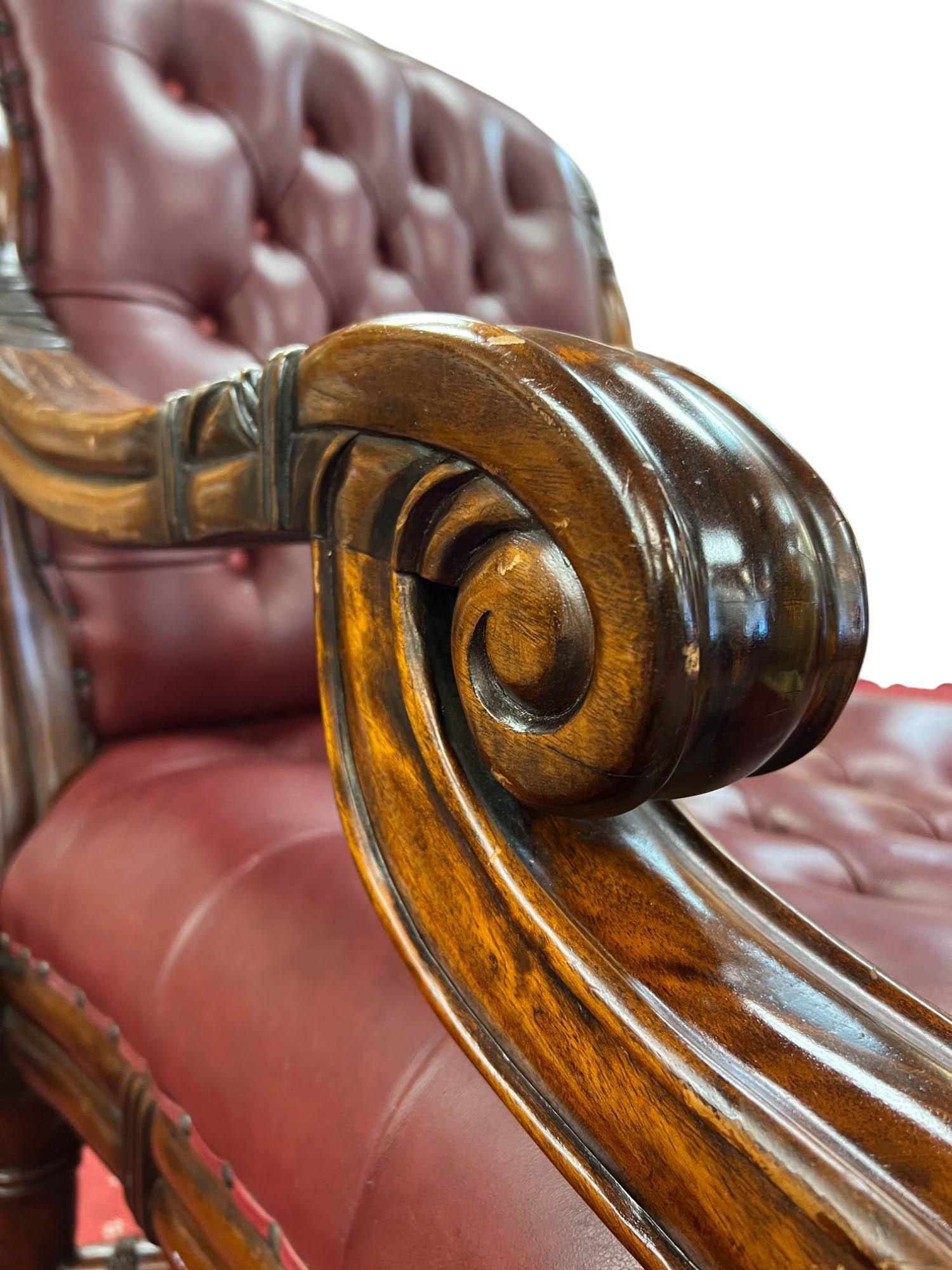 William IV / Sillón victoriano de estilo Chesterfield, mediados del siglo XIX en venta 2