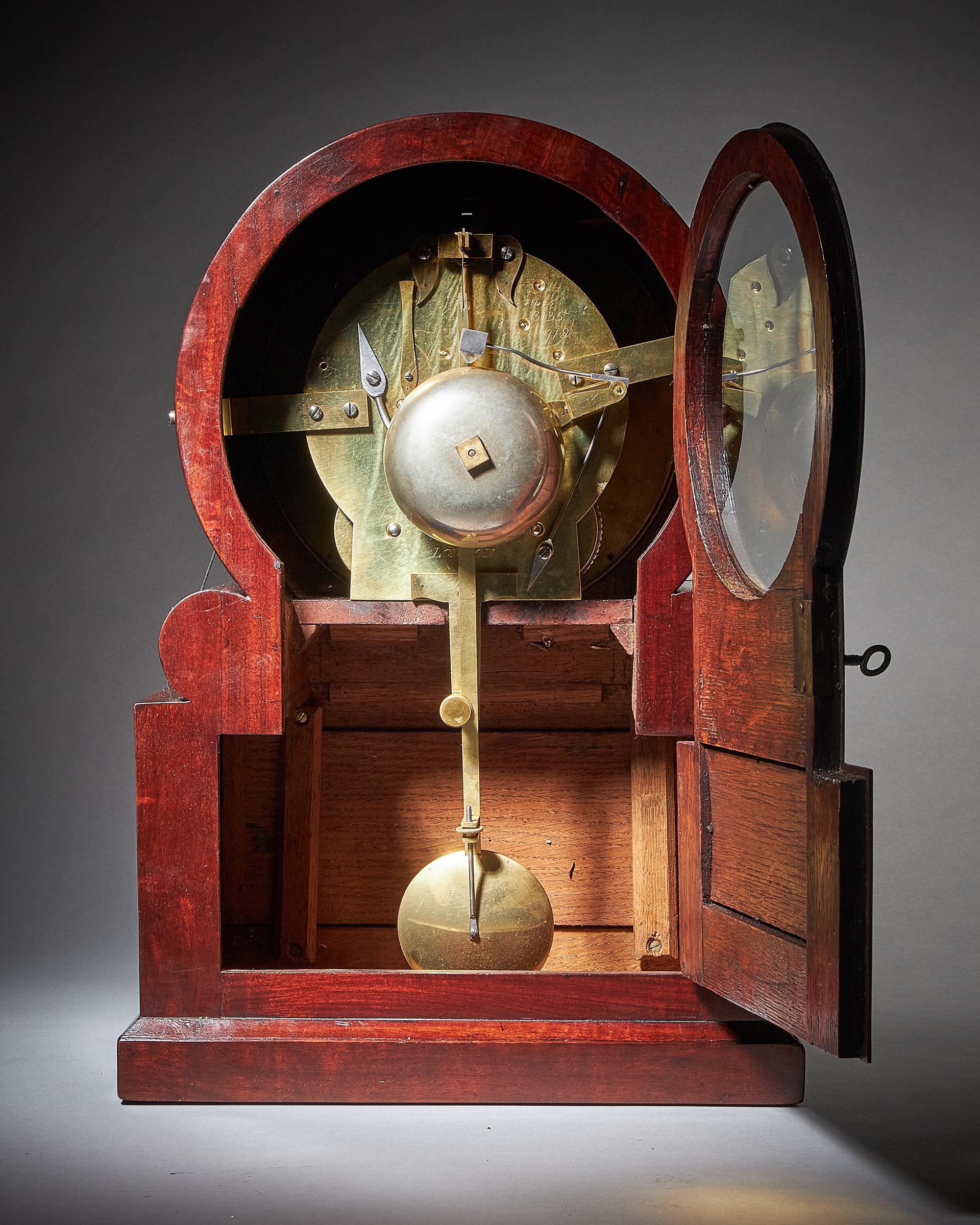 19th Century William IV / Early Victorian Eight-Day Mahogany Table Clock, by Widenham, London