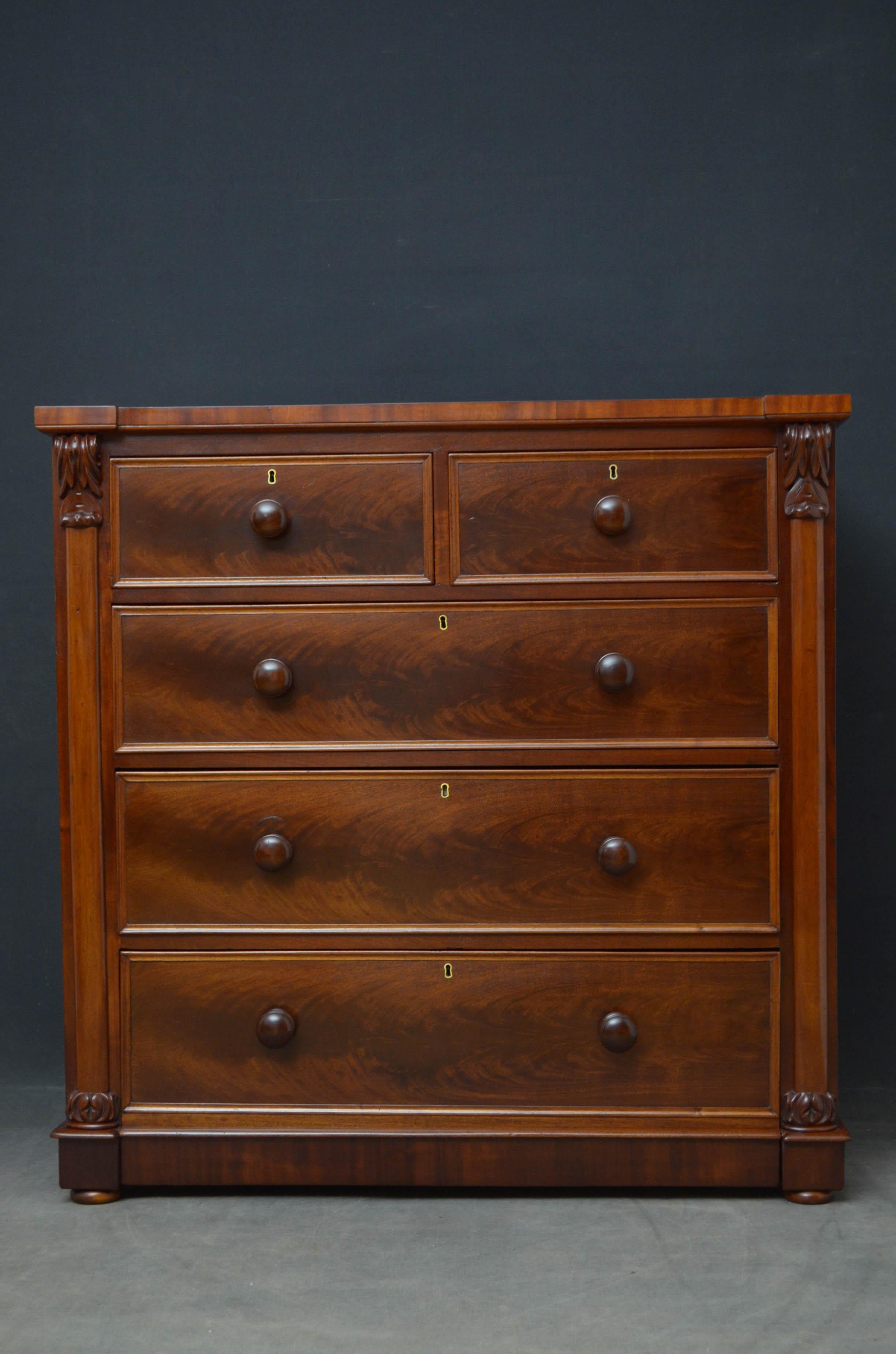 William IV / Early Victorian Mahogany Chest of Drawers 1