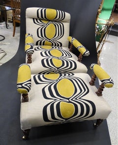 William IV, England Wood Chaise Longue, Reupholstered