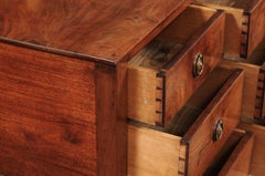 William IV English Mahogany Turned Leg Chest, Early 19th Century