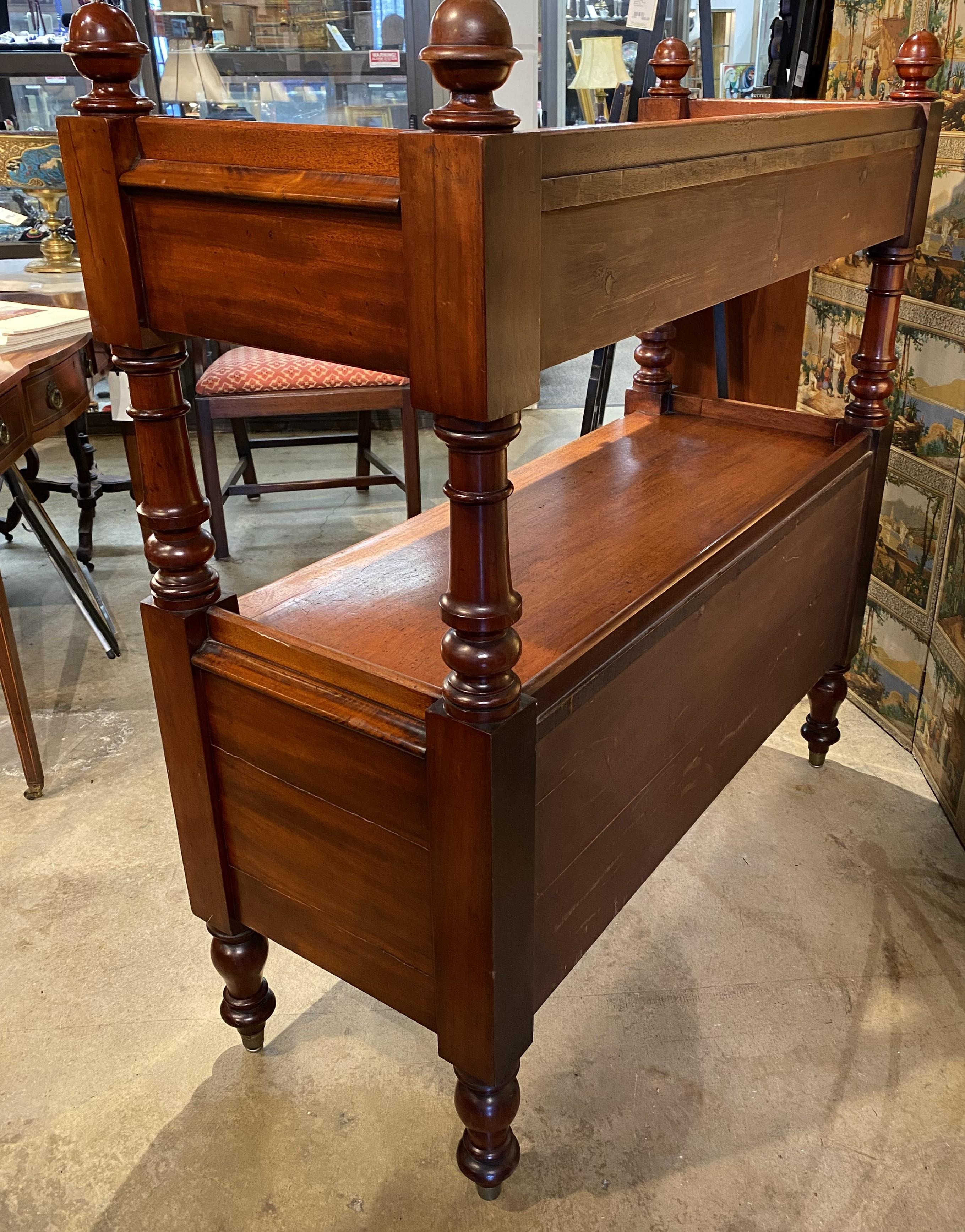William IV English Two Tier Mahogany Server with Gallery 5