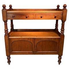 William IV English Two Tier Mahagoni Server mit Galerie