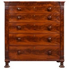 Antique William IV Figured Mahogany Chest of Drawers