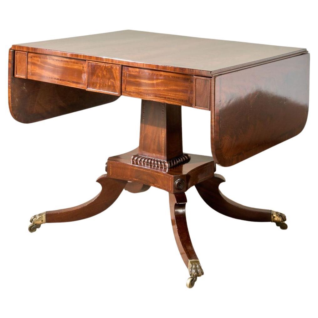 Mesa de sofá abatible de caoba William IV Flame