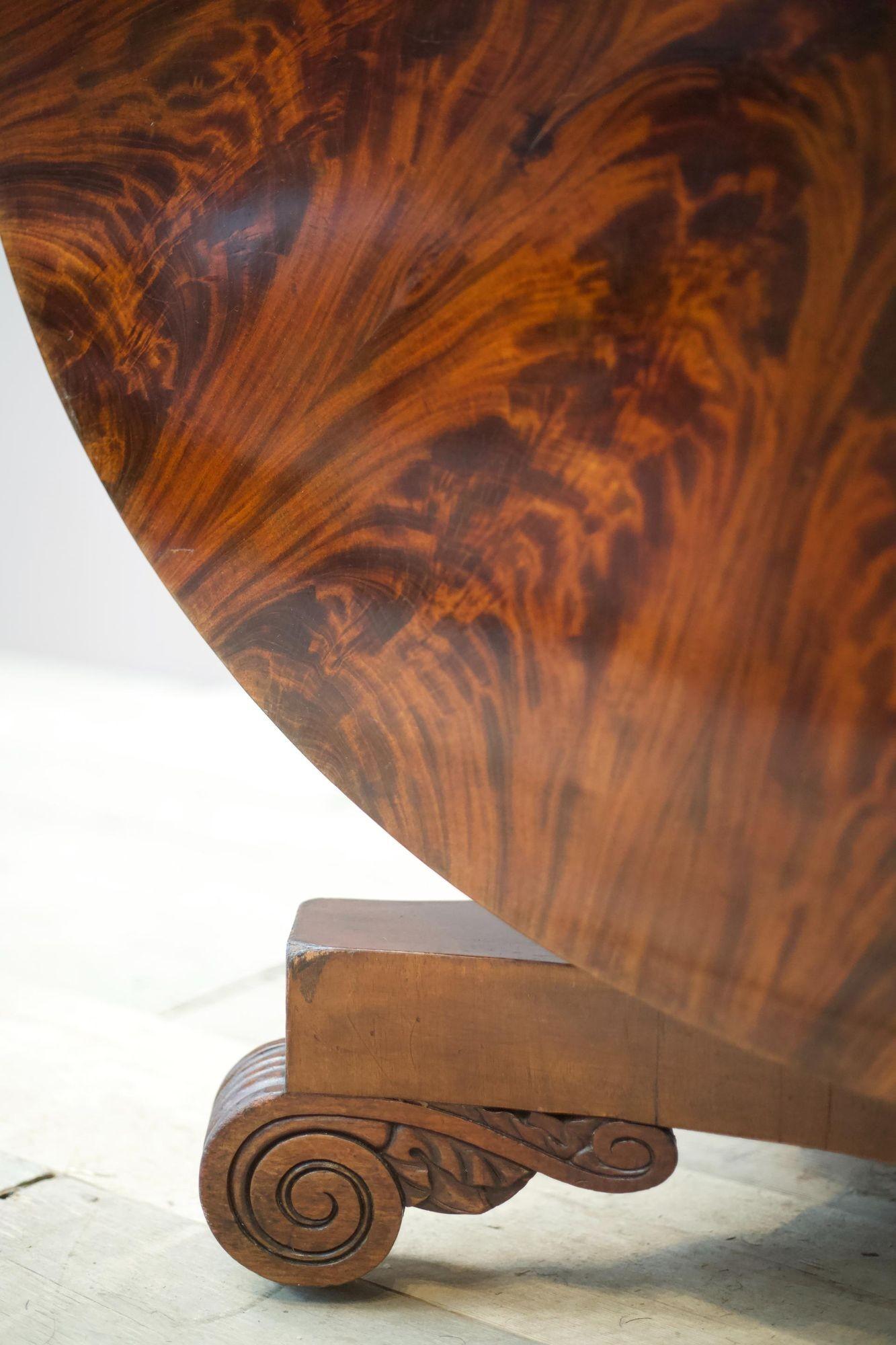 William IV Flame Mahogany Tilt Top Centre Table 7