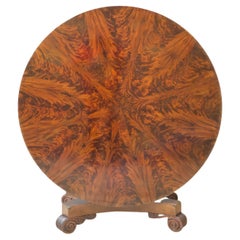 William IV Flame Mahogany Tilt Top Centre Table