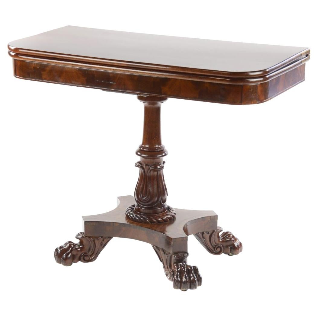William IV Fold Over Tea Table in the manner of Gillows For Sale