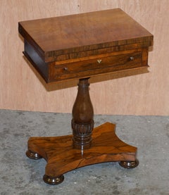 William IV Fully Restored Hardwood Games Table Chess Backgammon Cribbage Board