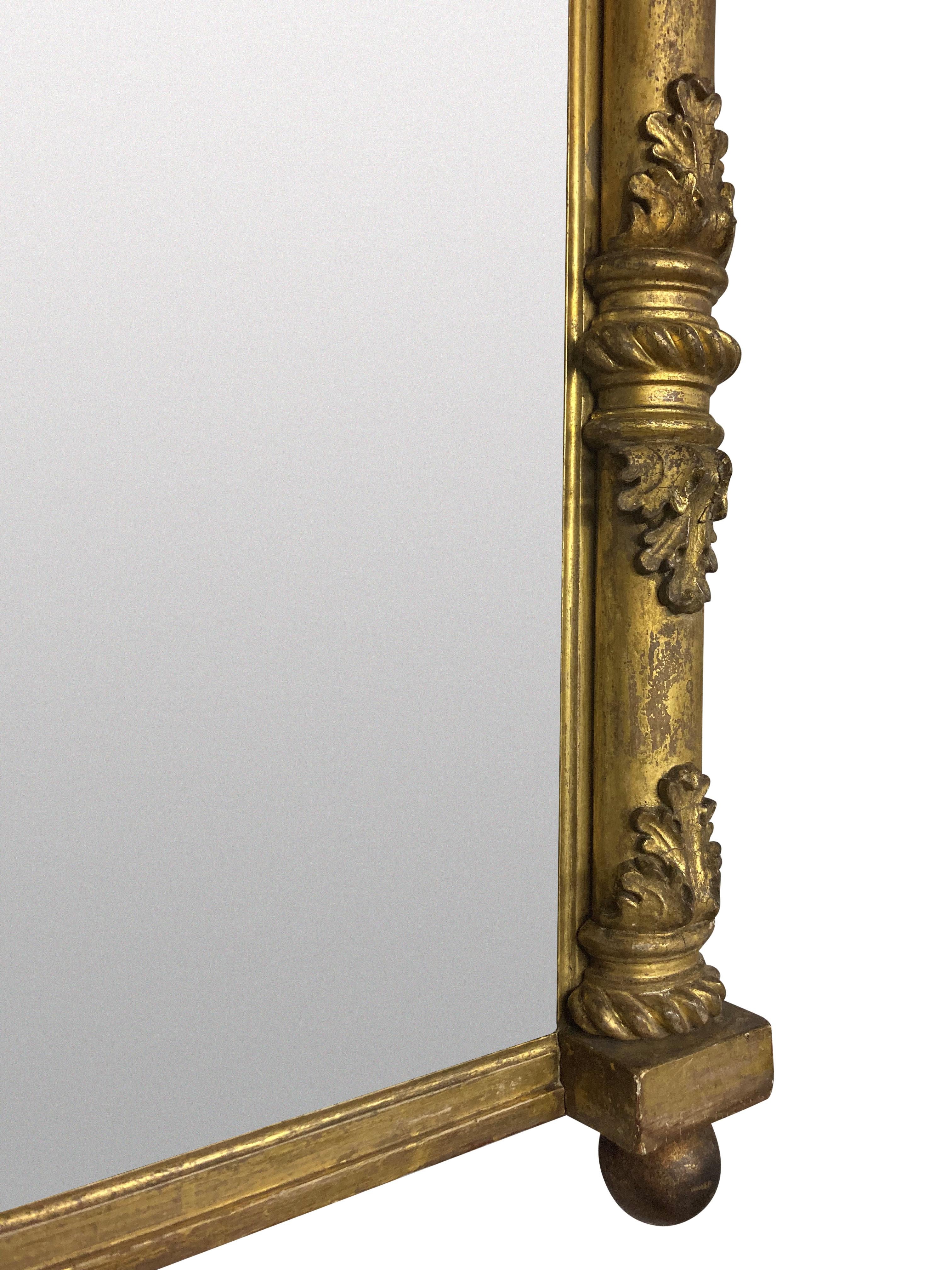 Miroir Ovemantel en bois doré William IV Bon état - En vente à London, GB