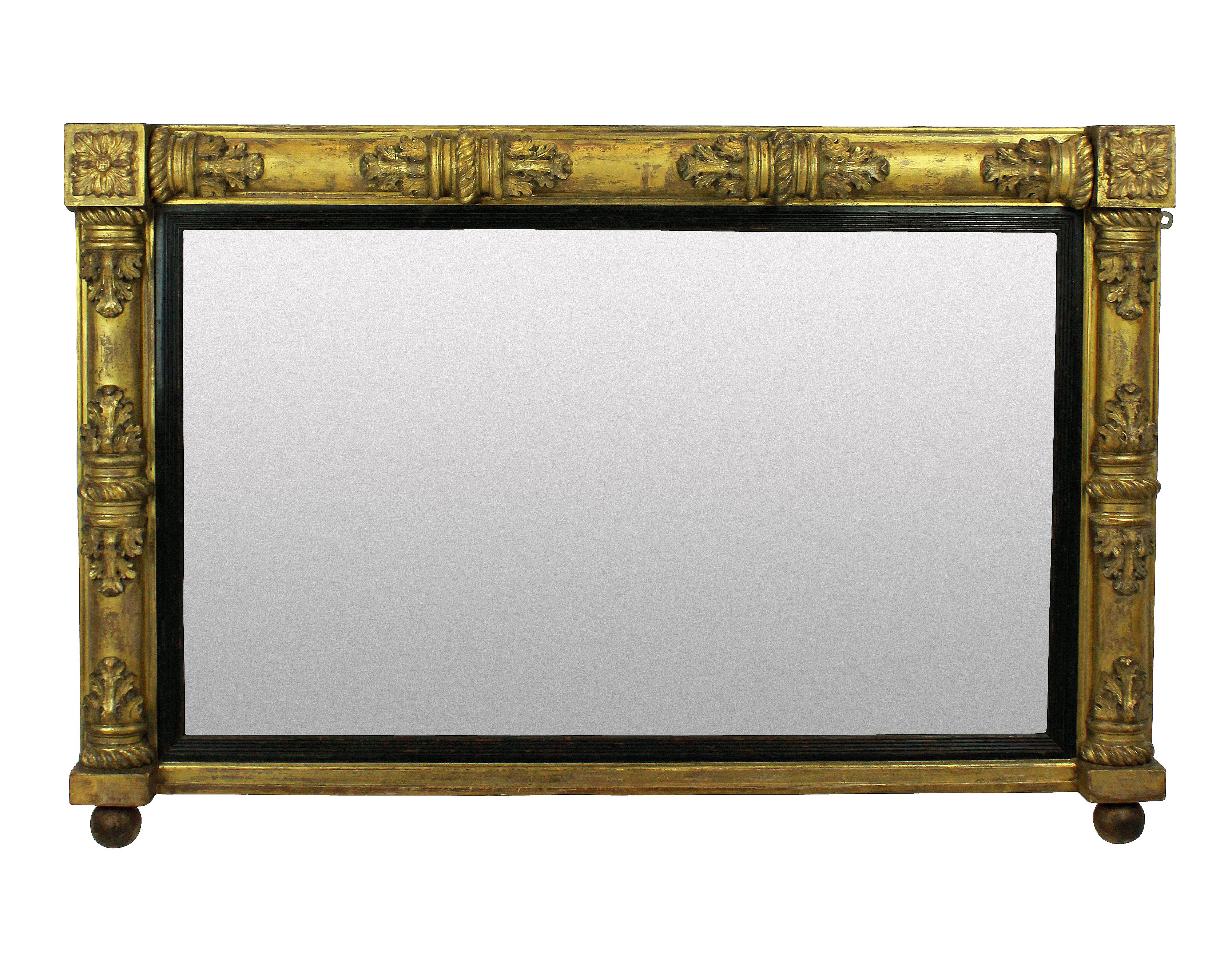 William IV Giltwood Overmantel Mirror In Good Condition In London, GB