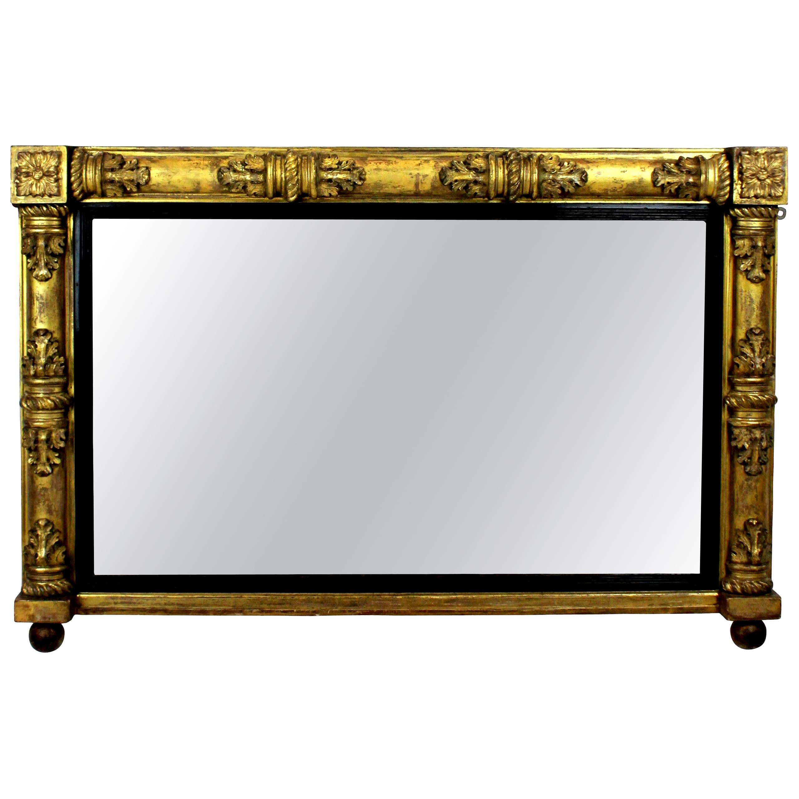 William IV Giltwood Overmantel Mirror