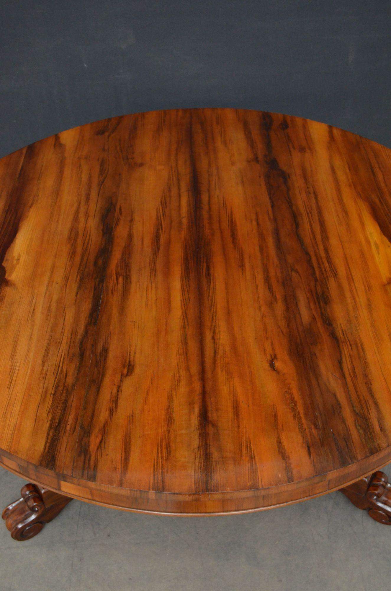 Wood William iv Goncalo Alves Dining / Centre Table For Sale