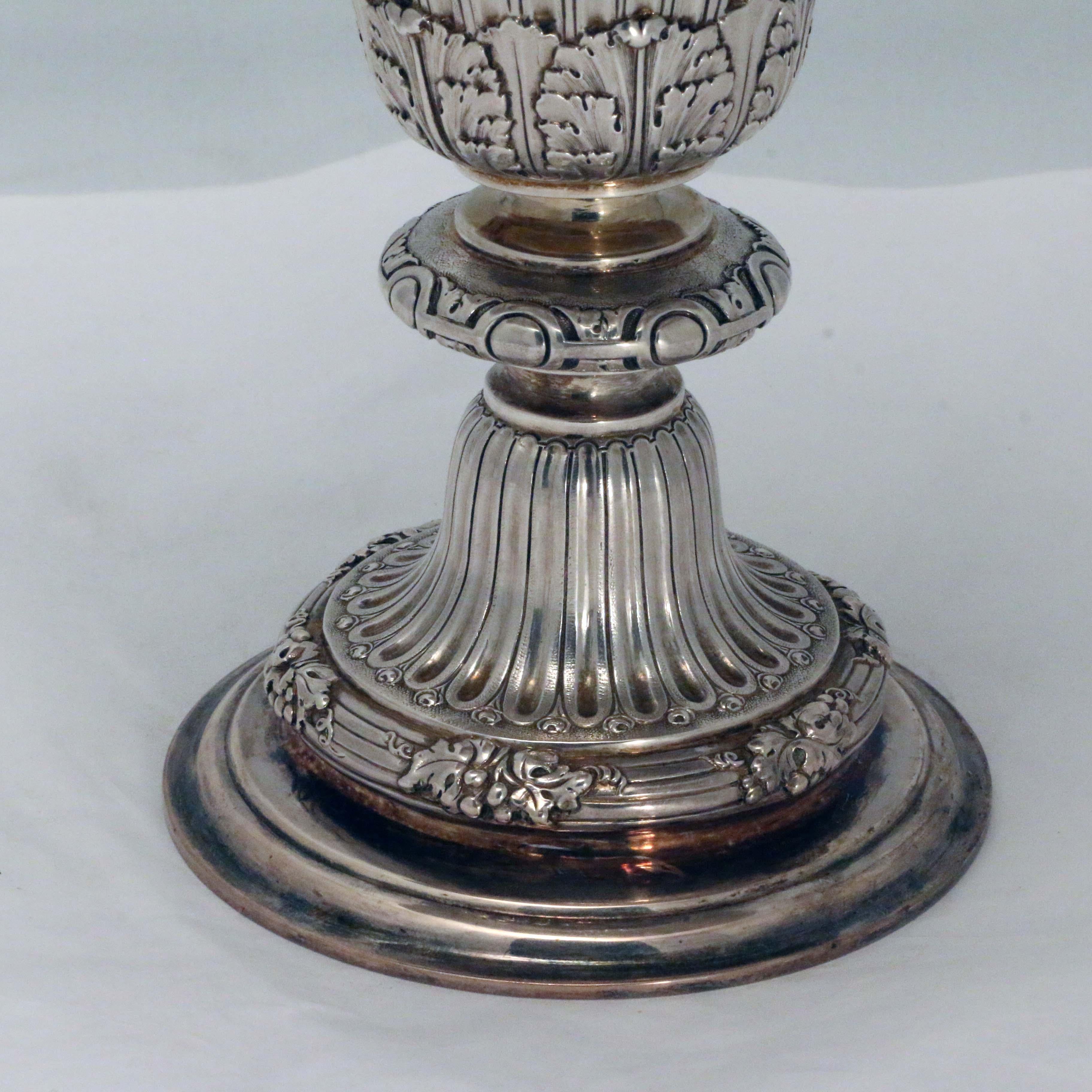 English William IV Hall Marked Silver Claret Jug by Benjamin Smith