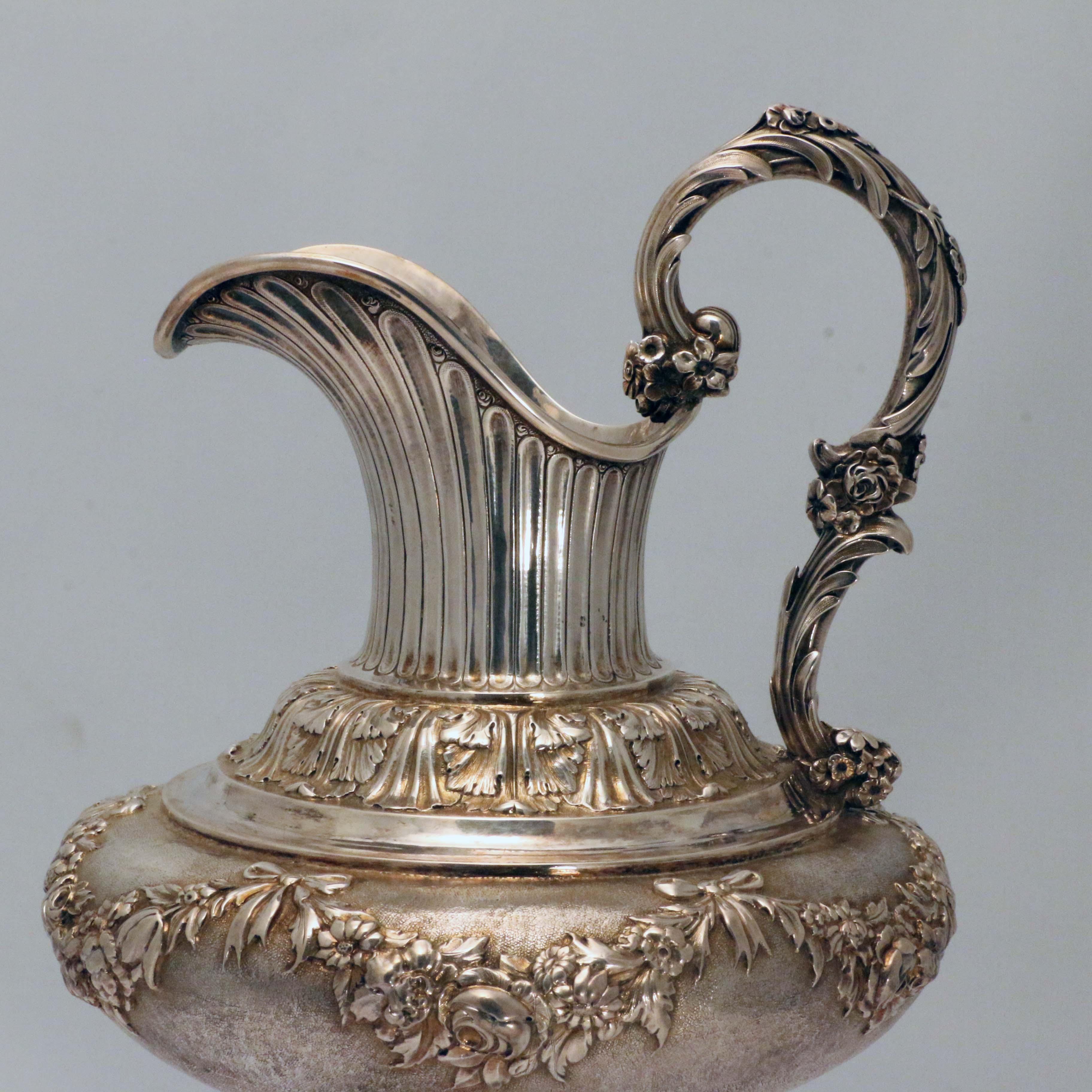 Mid-19th Century William IV Hall Marked Silver Claret Jug by Benjamin Smith