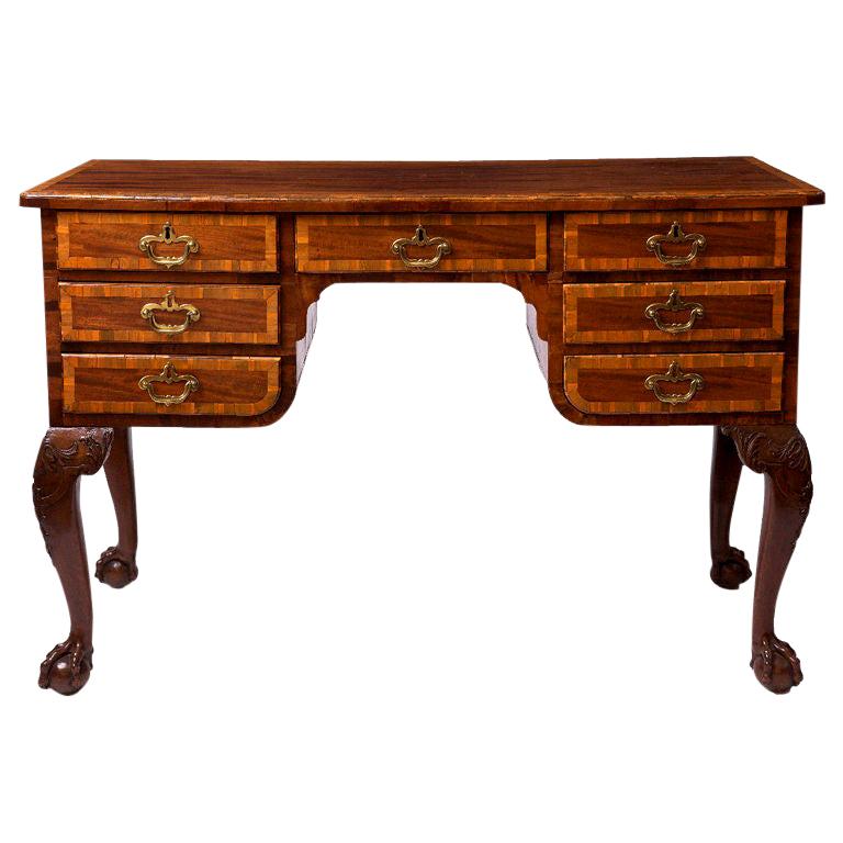 William IV Inlaid Mahogany Desk Attributed to Gillows For Sale