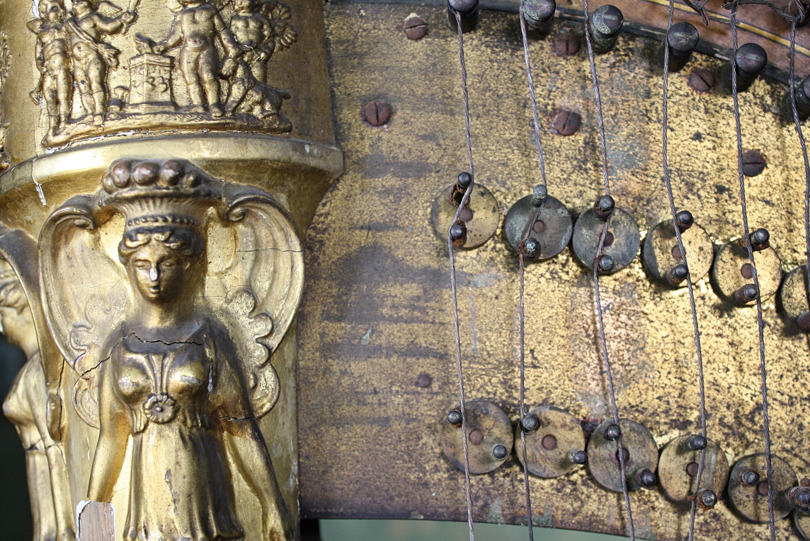 William iv, Jackson Late Egan Irish Satin & Gilt Wood Harp 1