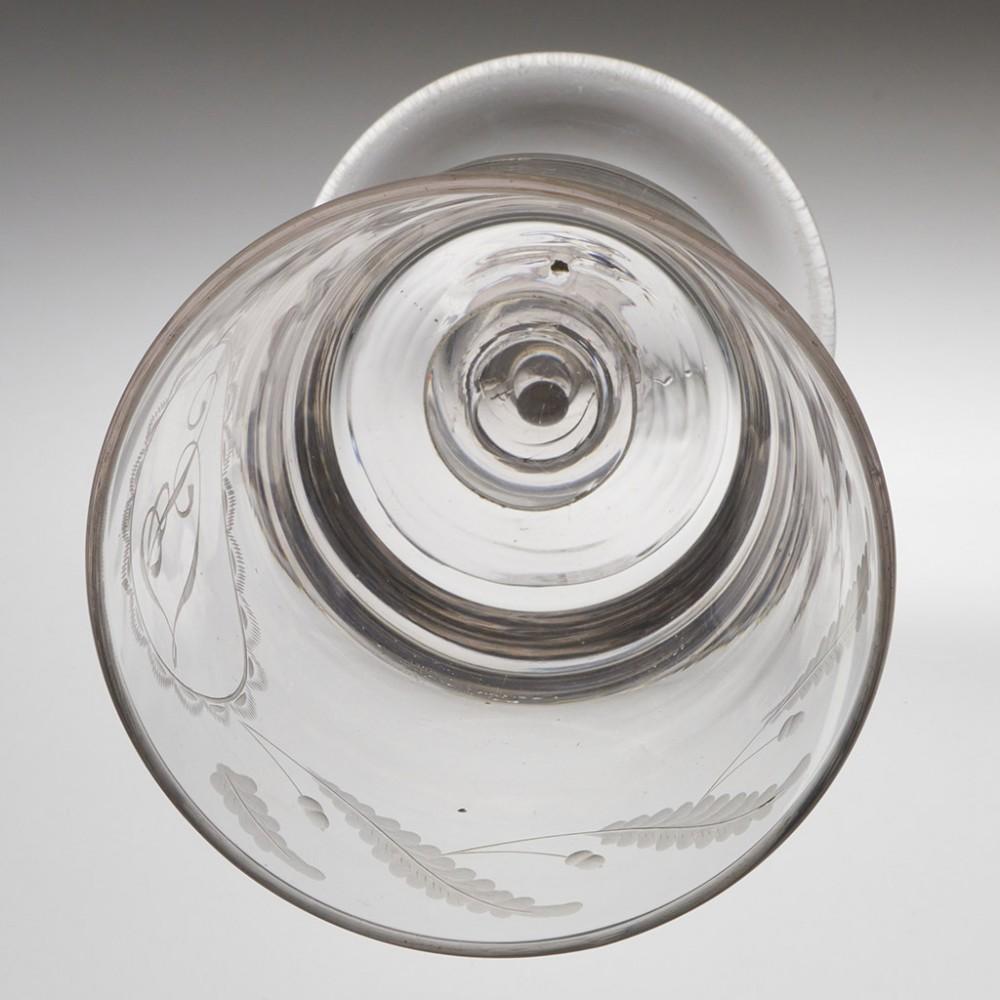 Blown Glass William IV Large Coin Goblet For Sale