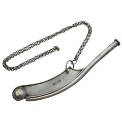 William IV Large Silver Bosuns Whistle by Reily & Storer, London, 1832