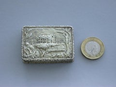 William IV Large Silver Gilt Castle-Top Vinaigrette, Abbotsford House, 1834